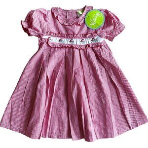 NEW Classic Whimsy Christmas Santa Ruffle Collared‎ Dress - Size 4T
